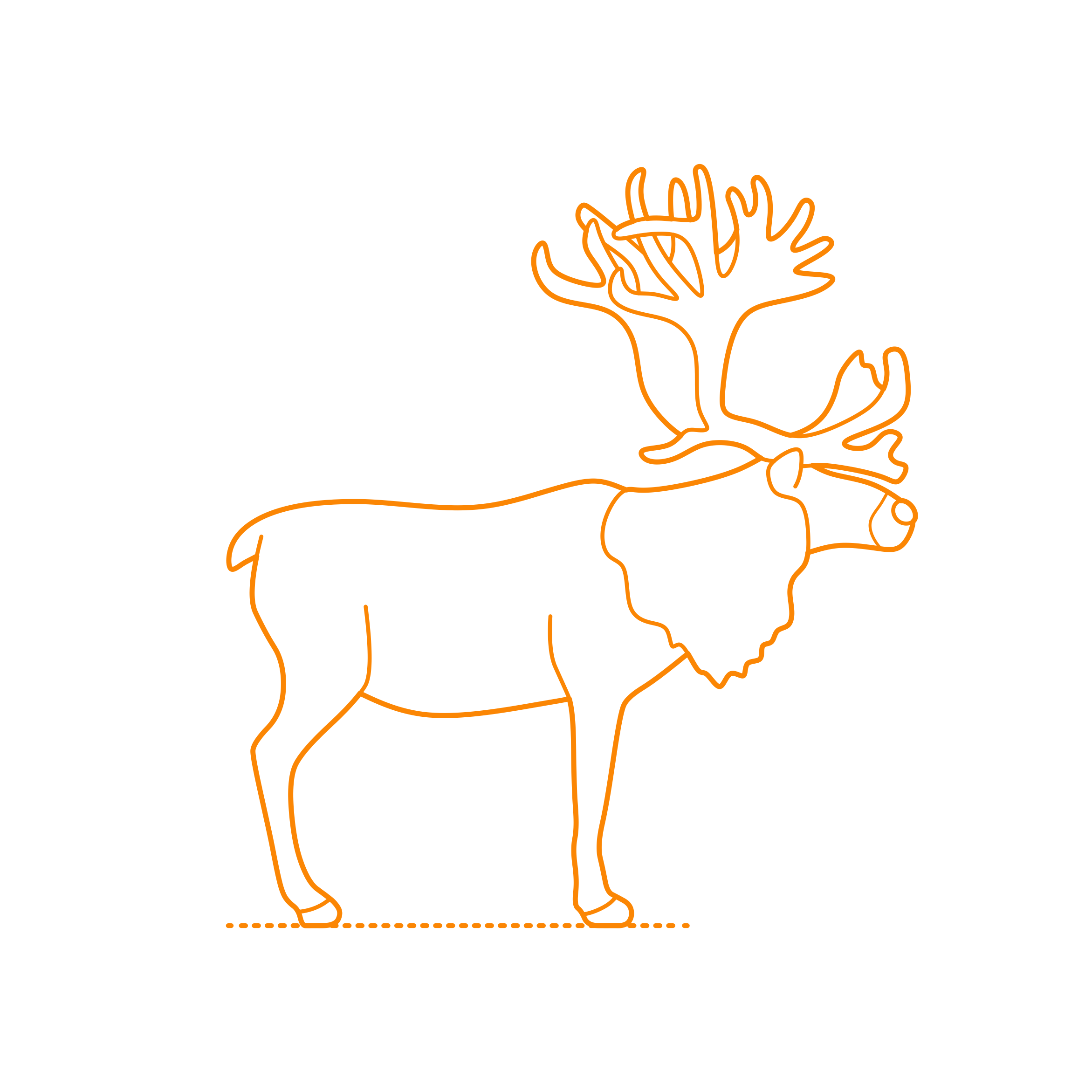 Animals Deer Reindeer Caribou Stencil Svg Vector Free Vectors